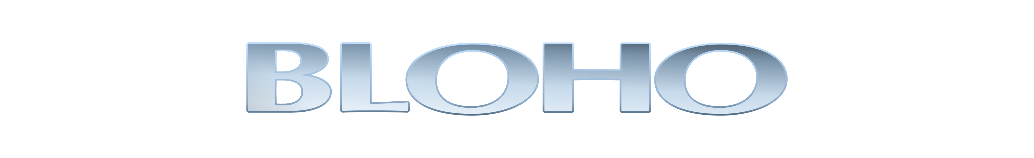 Bloho logo in semi-polished metal